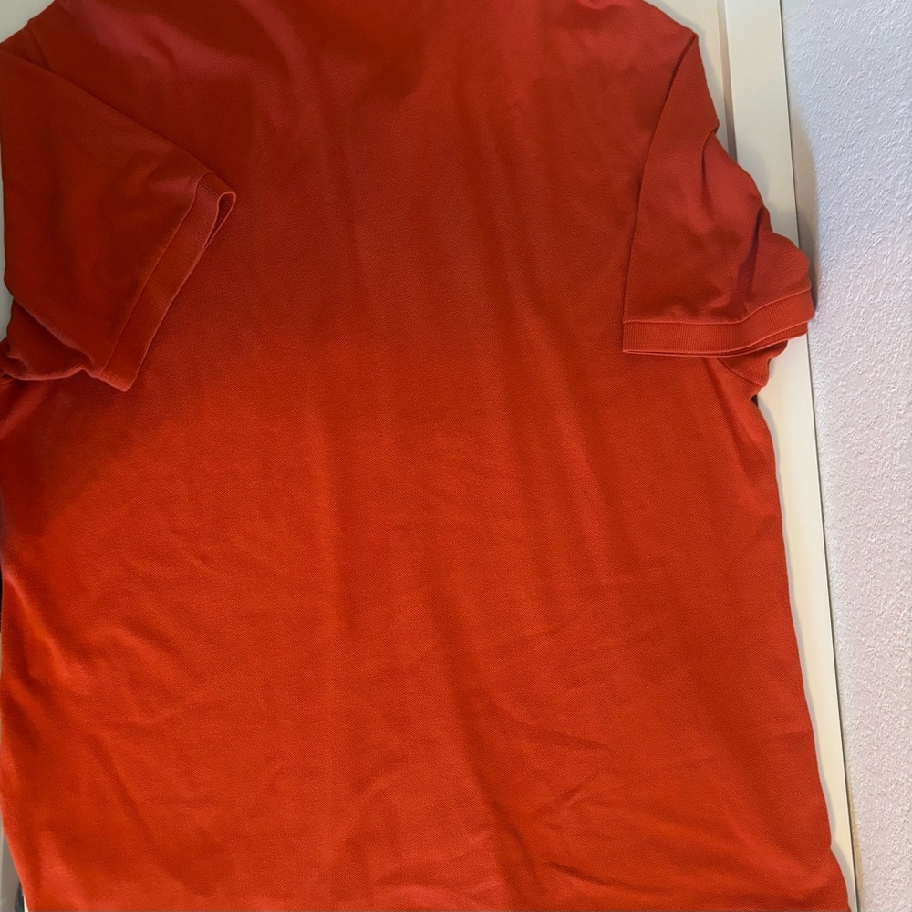 LACOSTE Mens Regular Fit Polo Shirt Size 8 Orange Cotton - Picture 3 of 7
